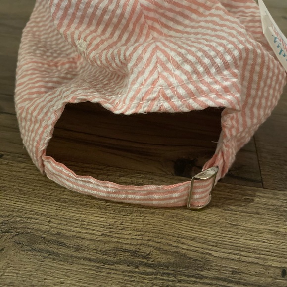 Pink Seersucker Adjustable Hat 💕Monogram Option - Picture 4 of 4